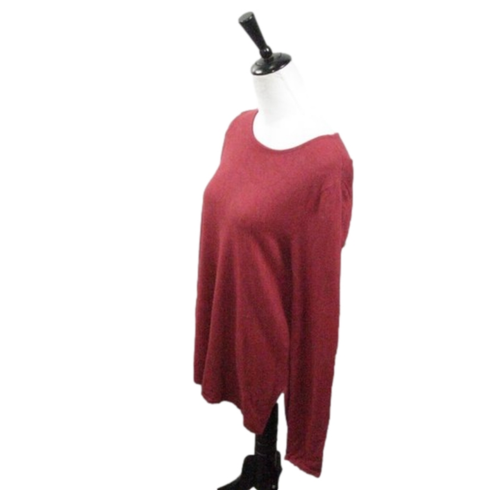 Chelsea & Theodore Coral Red Tunic Top Size Medium - Picture 2 of 4